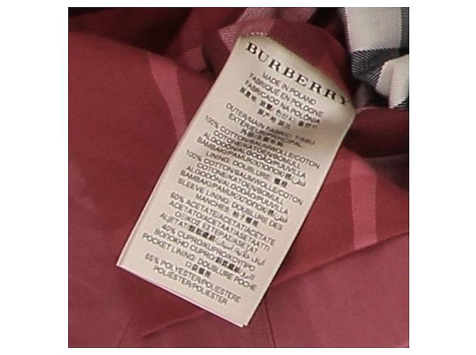 Gabardina Burberry Rosa de Algodón - vista 5