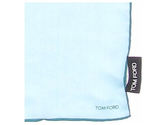 Foulard in seta blu Tom Ford - vista 3