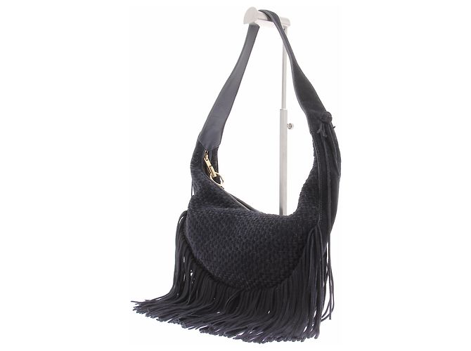 Borsa a mano Elizabeth And James in camoscio blu navy - vista 2