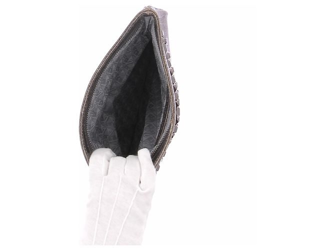 Diane Von Furstenberg Clutch gris con tachuelas - vista 4