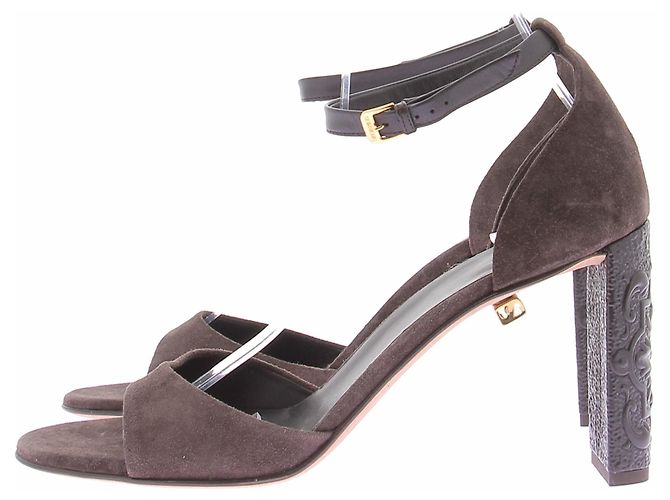 Autre Marque Graue Wildledersandalen - Ansicht 2