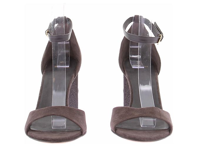 Autre Marque Graue Wildledersandalen - Ansicht 3