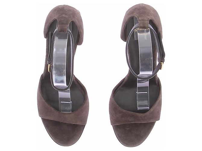 Autre Marque Graue Wildledersandalen - Ansicht 4