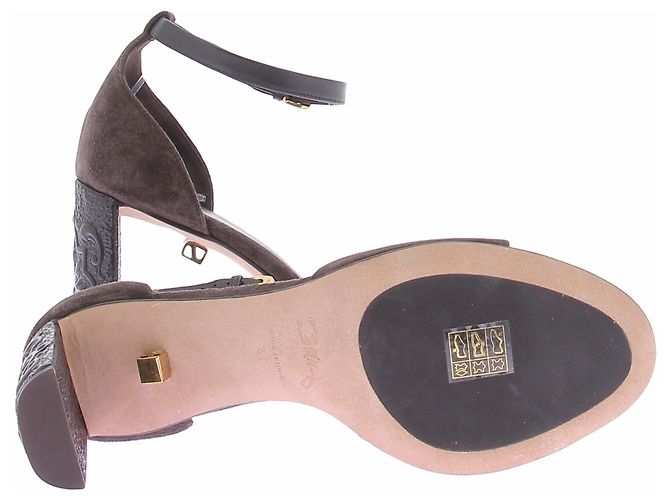 Autre Marque Graue Wildledersandalen - Ansicht 5