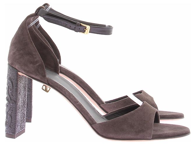 Autre Marque Graue Wildledersandalen - Ansicht 6