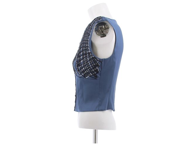 La Perla Seidenoberteil Blau - Ansicht 4