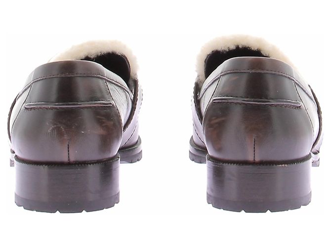 Autre Marque Mocassins shearling et cuir verni Brown - view 7