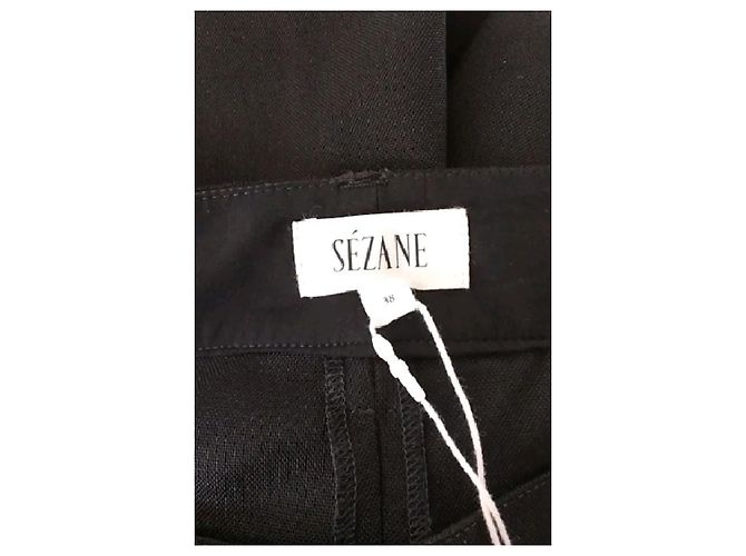 SéZane Schwarze Weite Hose aus Viskose - Ansicht 5