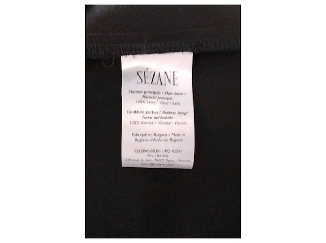 SéZane Schwarze Weite Hose aus Viskose - Ansicht 6