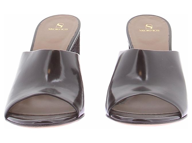 Autre Marque Mules MAISON SKORPIOS in pelle marrone - vista 3