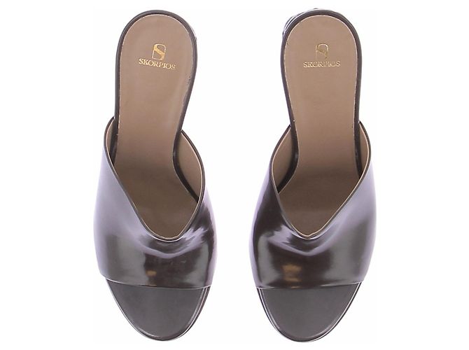 Autre Marque Mules MAISON SKORPIOS in pelle marrone - vista 4
