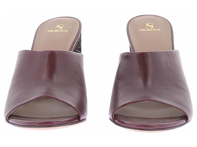 Autre Marque Mules aus Leder in Bordeaux - Ansicht 3