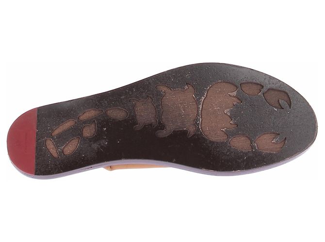 Autre Marque MAISON SKORPIOS Flip-Flops Leder Camel Kamel - Ansicht 5