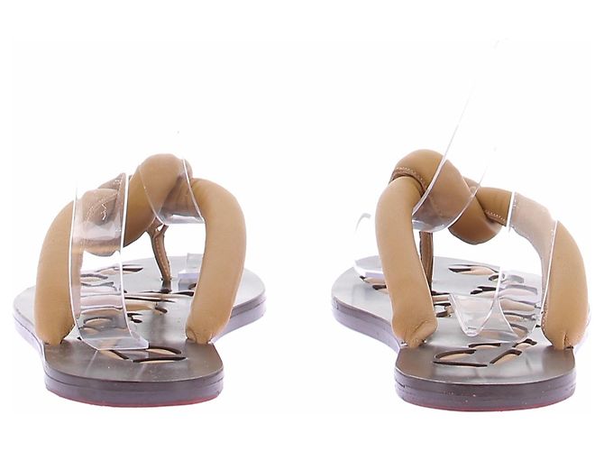 Autre Marque MAISON SKORPIOS Flip-Flops Leder Camel Kamel - Ansicht 7