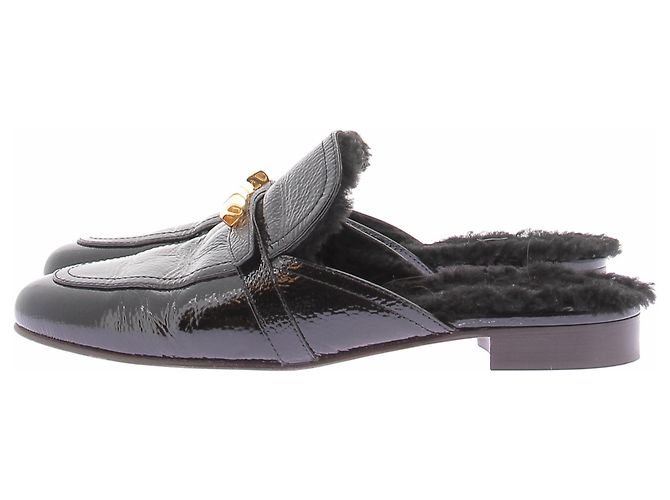 Autre Marque Mules in pelle verniciata nera Nero - vista 2