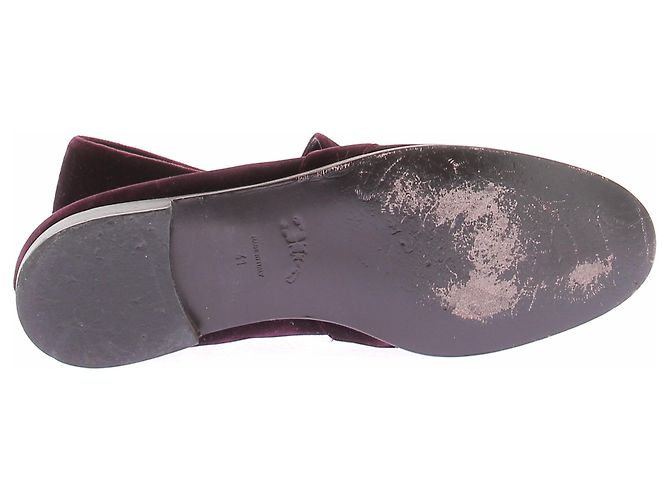Autre Marque Mocassins em veludo ameixa Bordeaux - vista 5