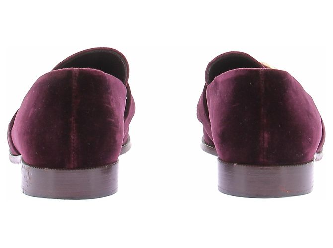 Autre Marque Mocassins em veludo ameixa Bordeaux - vista 7