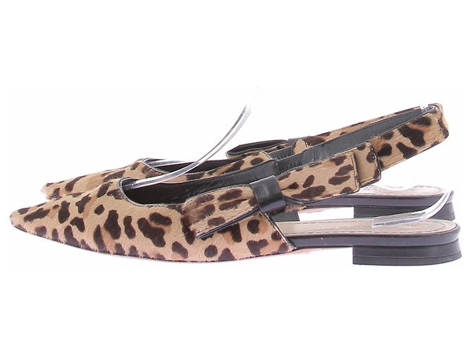 Christian Dior Sandalen mit Animal-Print Braun - Ansicht 2