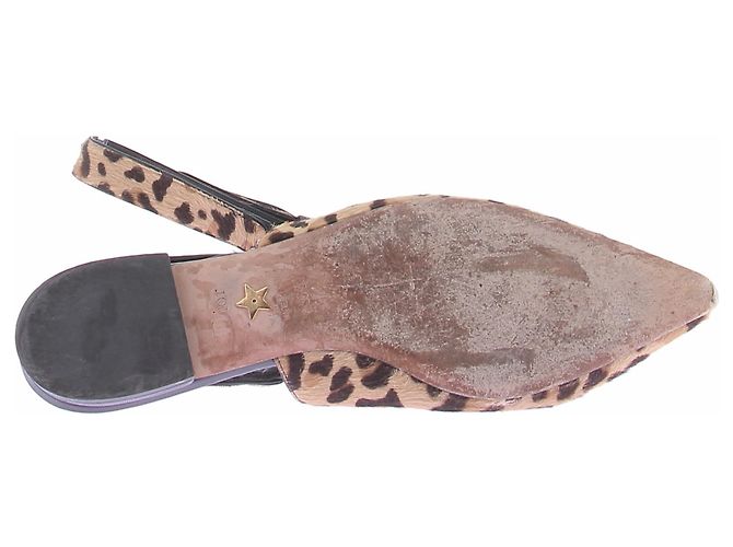 Christian Dior Sandalen mit Animal-Print Braun - Ansicht 5