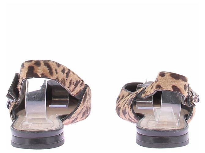 Christian Dior Sandalen mit Animal-Print Braun - Ansicht 7