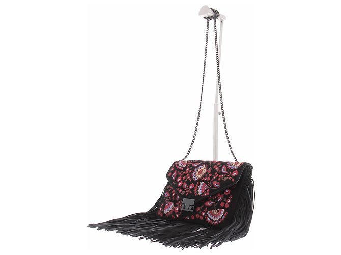 Loeffler Randall Bolso Randall de gamuza bordado con flecos Negro - vista 2