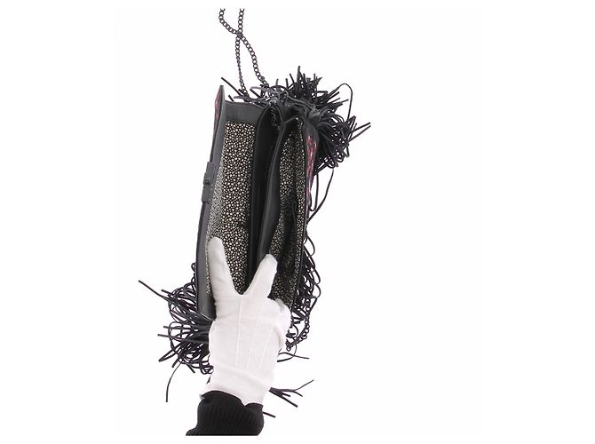 Loeffler Randall Bolso Randall de gamuza bordado con flecos Negro - vista 7
