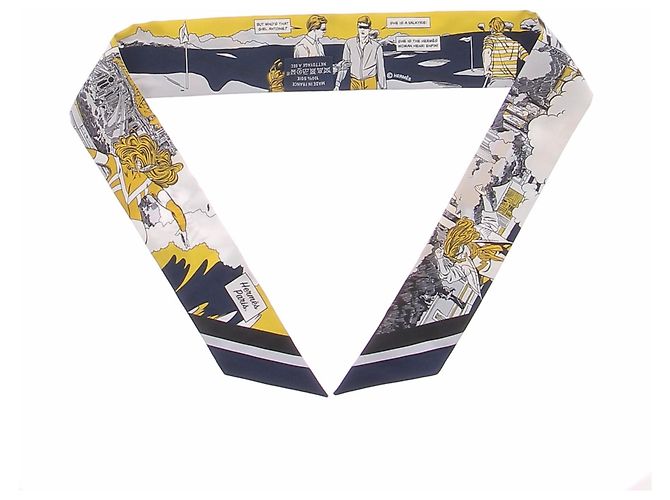 Hermès Twilly marine et jaune Navy blue - view 2