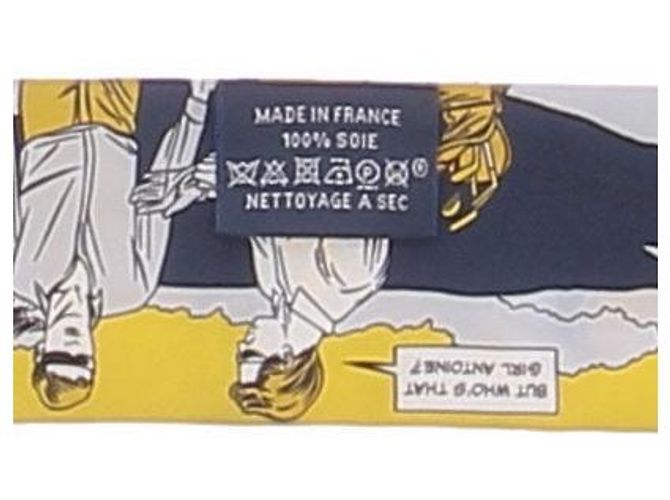 Hermès Twilly marine et jaune Navy blue - view 3