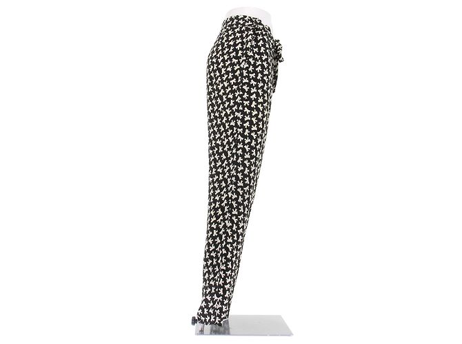 Red Valentino Pantalones negros con lazos blancos - vista 3