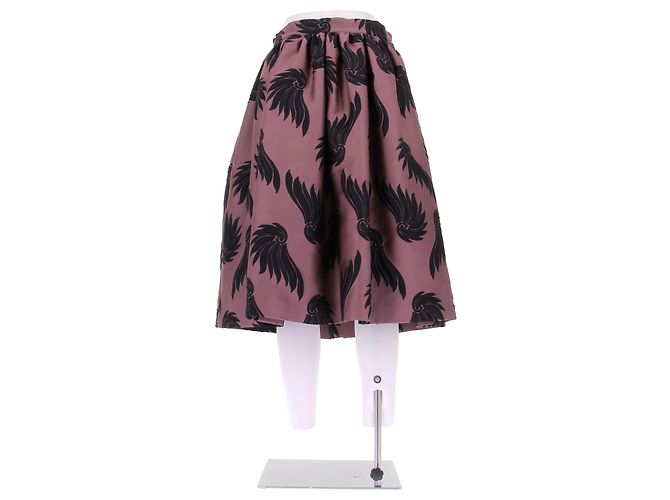 Dries Van Noten Gonna lilla con ricami viola Porpora - vista 2
