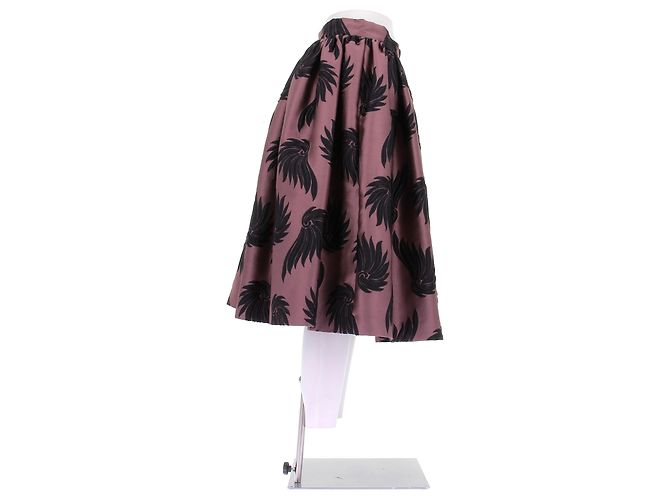 Dries Van Noten Gonna lilla con ricami viola Porpora - vista 3