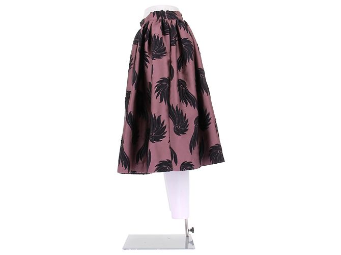 Dries Van Noten Gonna lilla con ricami viola Porpora - vista 4