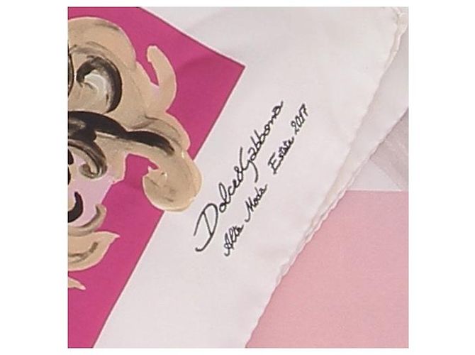 Dolce & Gabbana Rosafarbener Schal mit Ballerinas-Muster Pink - Ansicht 2