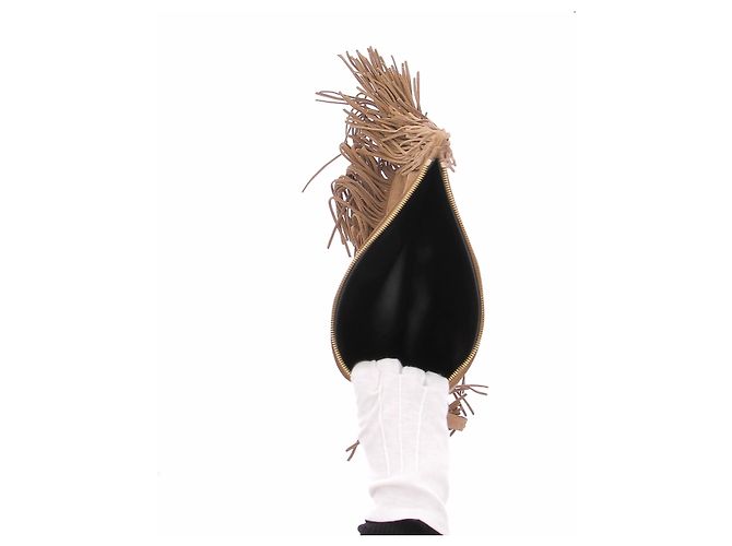 Pierre Hardy Clutch de gamuza beige - vista 4