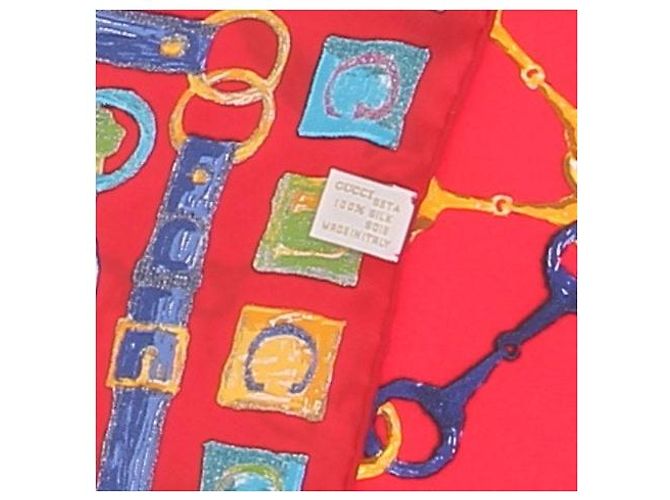 Gucci Pañuelo rojo estampado Roja - vista 3