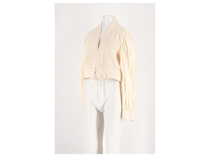 Top SéZane de algodón beige - vista 4