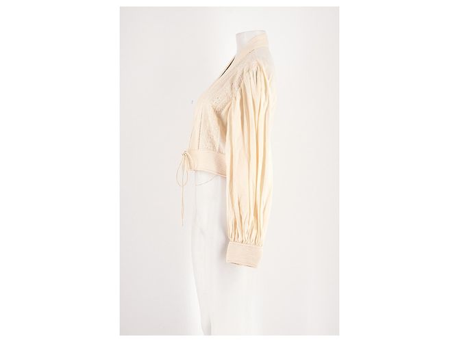 Top SéZane de algodón beige - vista 5