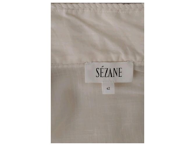 Top SéZane de algodón beige - vista 7