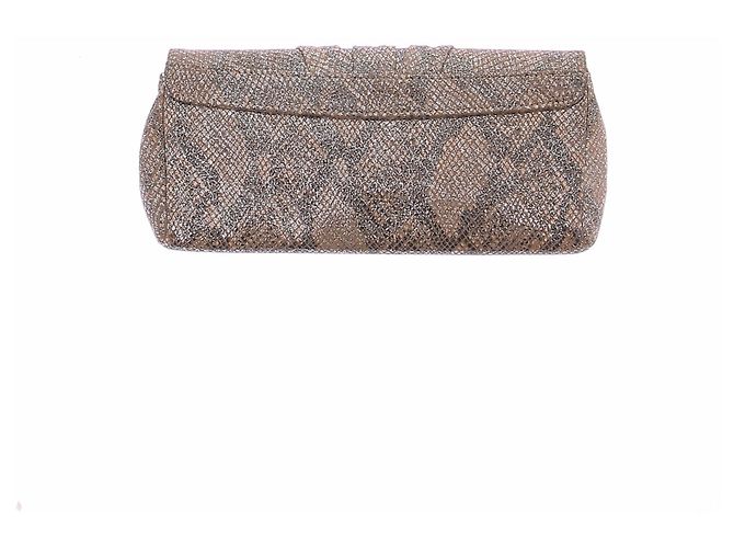 Autre Marque Pochette imprimée python Brown - view 2