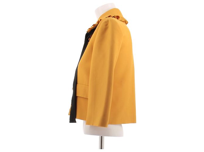 Gucci Jacke aus Viscose Gelb Größe 40 - Ansicht 4