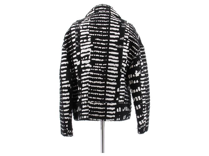 Proenza Schouler Giacca bianca e nera con bottoni blu Nero - vista 2