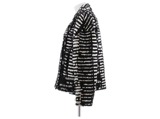 Proenza Schouler Giacca bianca e nera con bottoni blu Nero - vista 4