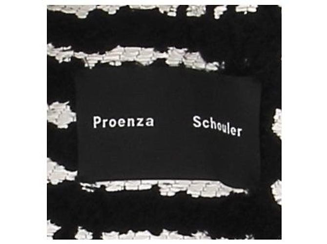 Proenza Schouler Giacca bianca e nera con bottoni blu Nero - vista 6