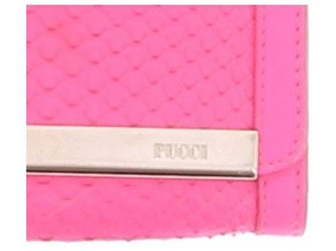 Emilio Pucci Clutch aus Leder Rosa Pink - Ansicht 5
