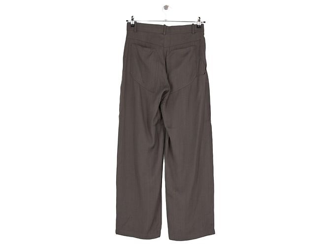 Pantalones Mango rectos grises de viscosa Talla 36 - vista 2