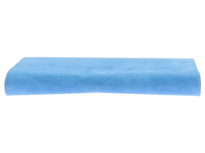 Mansur Gavriel Pouch in camoscio blu anatra - vista 3