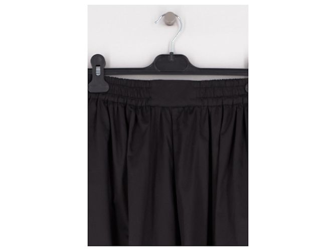 Autre Marque Calças largas de algodão pretas Preto - vista 3