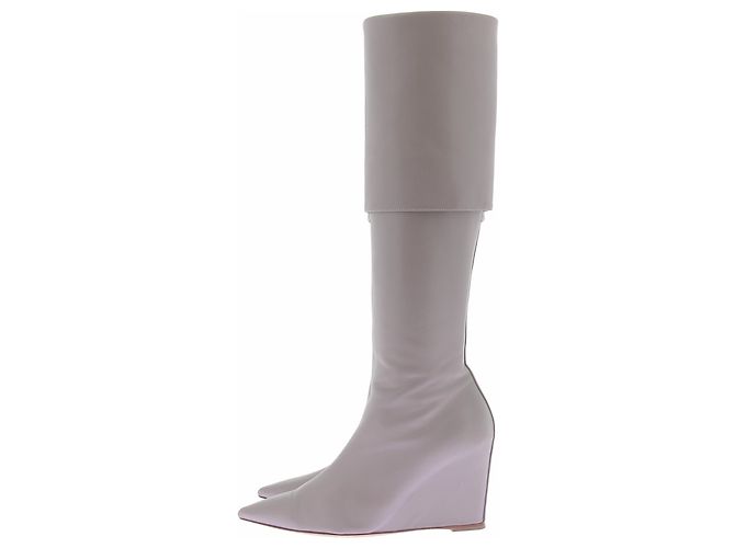 Autre Marque BETTINA VERMILLON Lederstiefel Grau - Ansicht 2