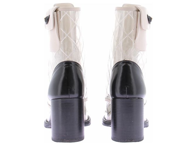 Chanel Stiefel aus PVC und Leder Schwarz - Ansicht 7