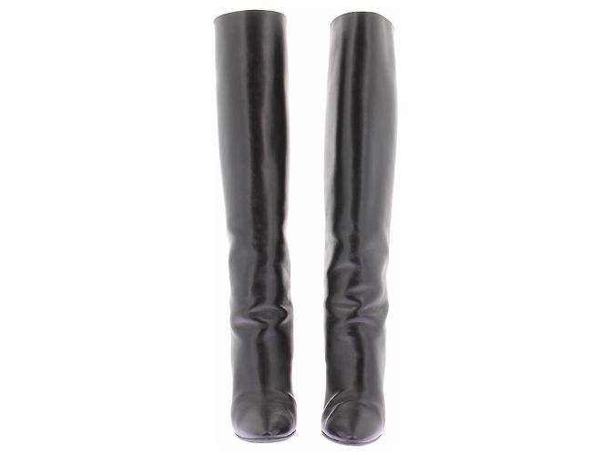 Autre Marque Botas altas em couro preto - vista 3